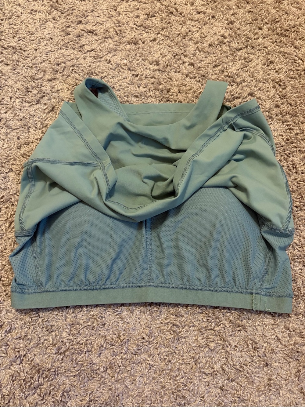 All in Motion High Neck Tank Top with Built in Support Bra Sage Green - Picture 5 of 5